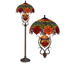 18 inch lamp child mother floor lamp color glass art decoration living room lamp double color rose