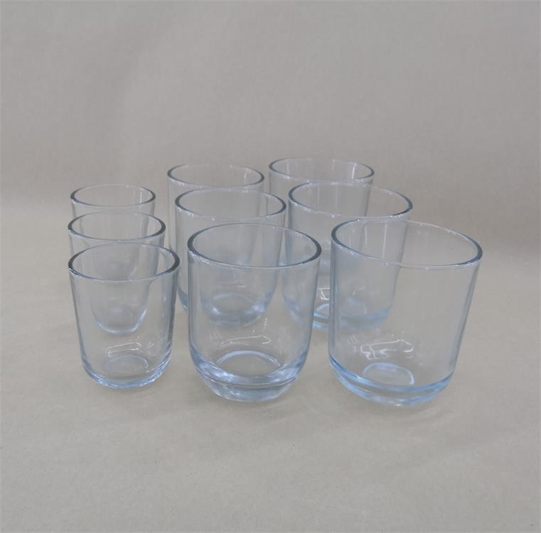 压制机制圆形透明DIY玻璃蜡烛台香薰蜡烛杯罐蜡茶蜡玻璃弧底圆杯详情图7