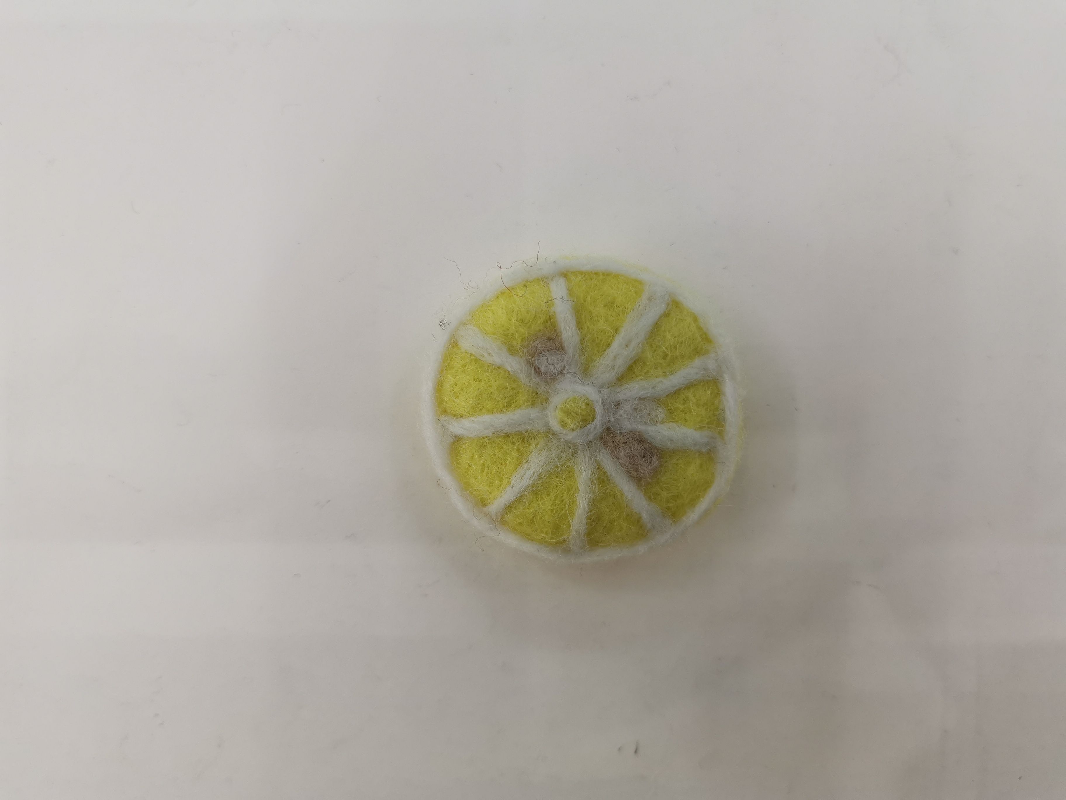 Woollen felt handmade fruit flat lemon thumbnail
