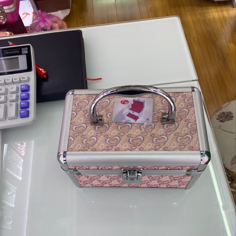铝合金首饰盒化妆箱带镜子