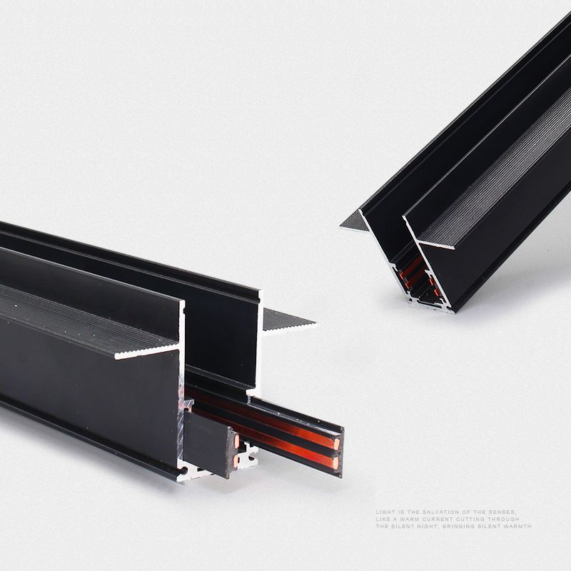 Magnetic track light embedded borderless living room home design magnetic track strip minimalist line light Specification image