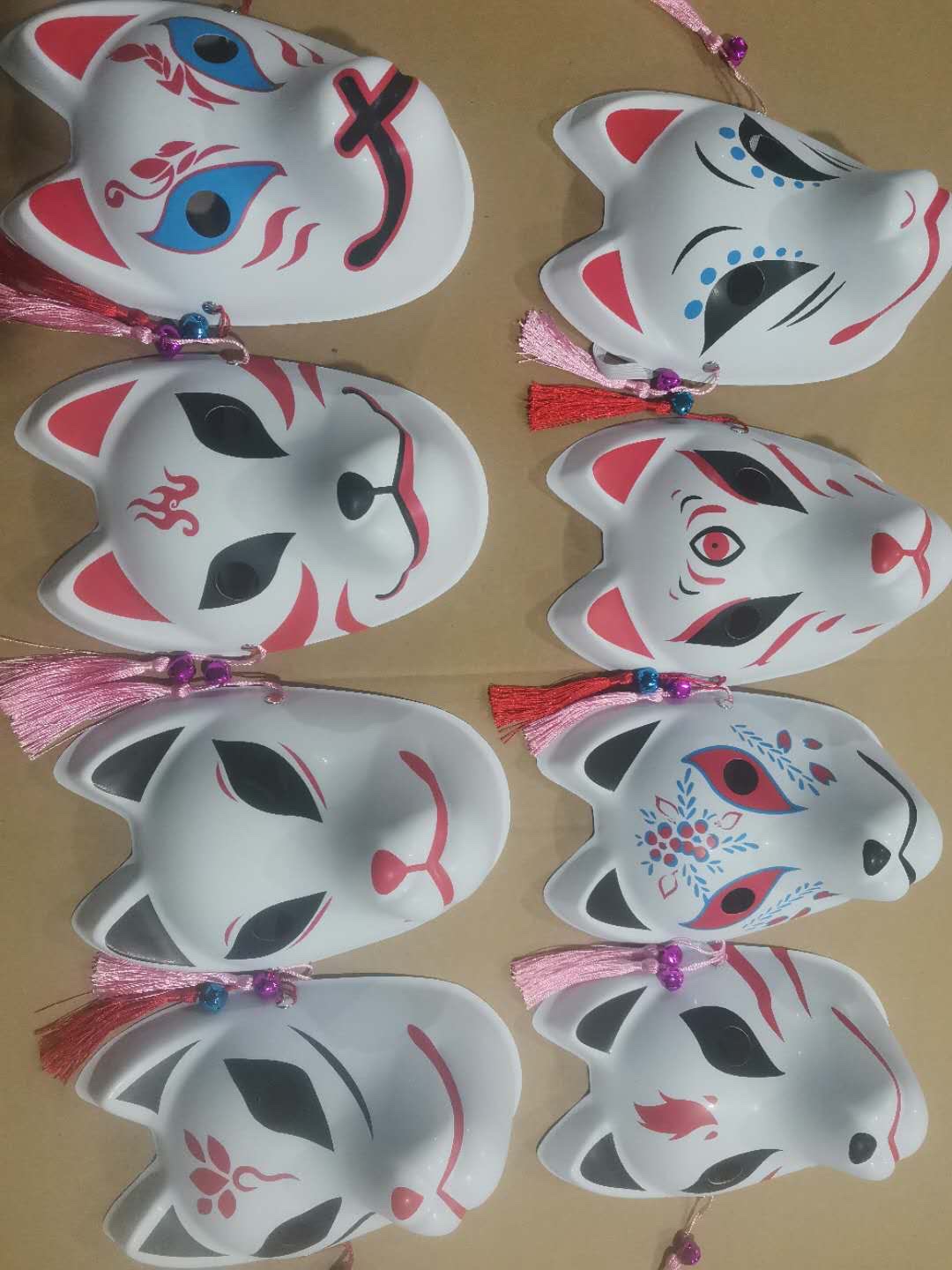 Halloween Half Face Pattern Dance Mask Bell Fox Mask Ghost Full Face Fox Pvc Injection Molding Jingle Cat details Picture