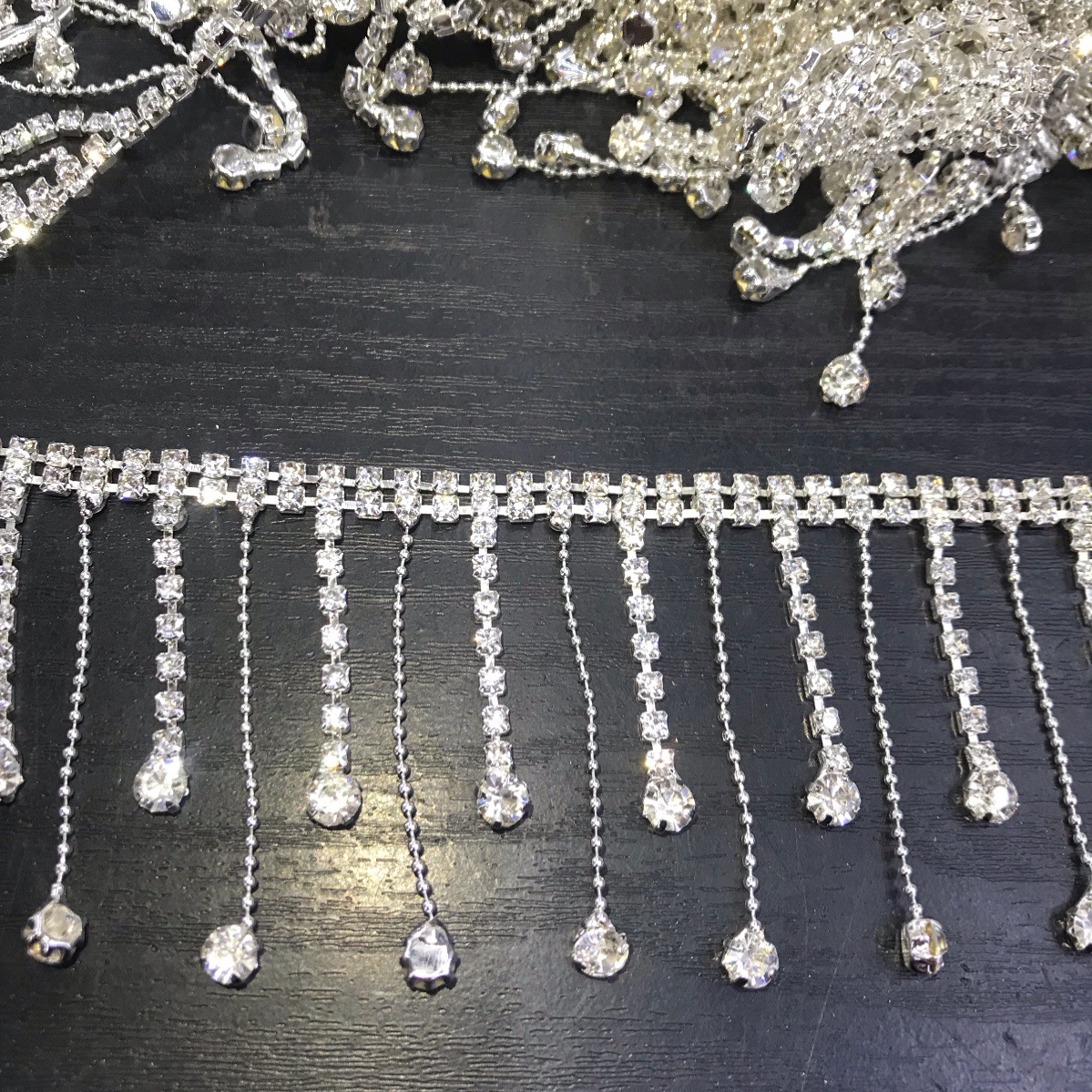 AAA fancy flecos broca cadena strass cadena cosido hombro escote cinturón DIY hecho a mano accesorios ropa accesorios detail image 1
