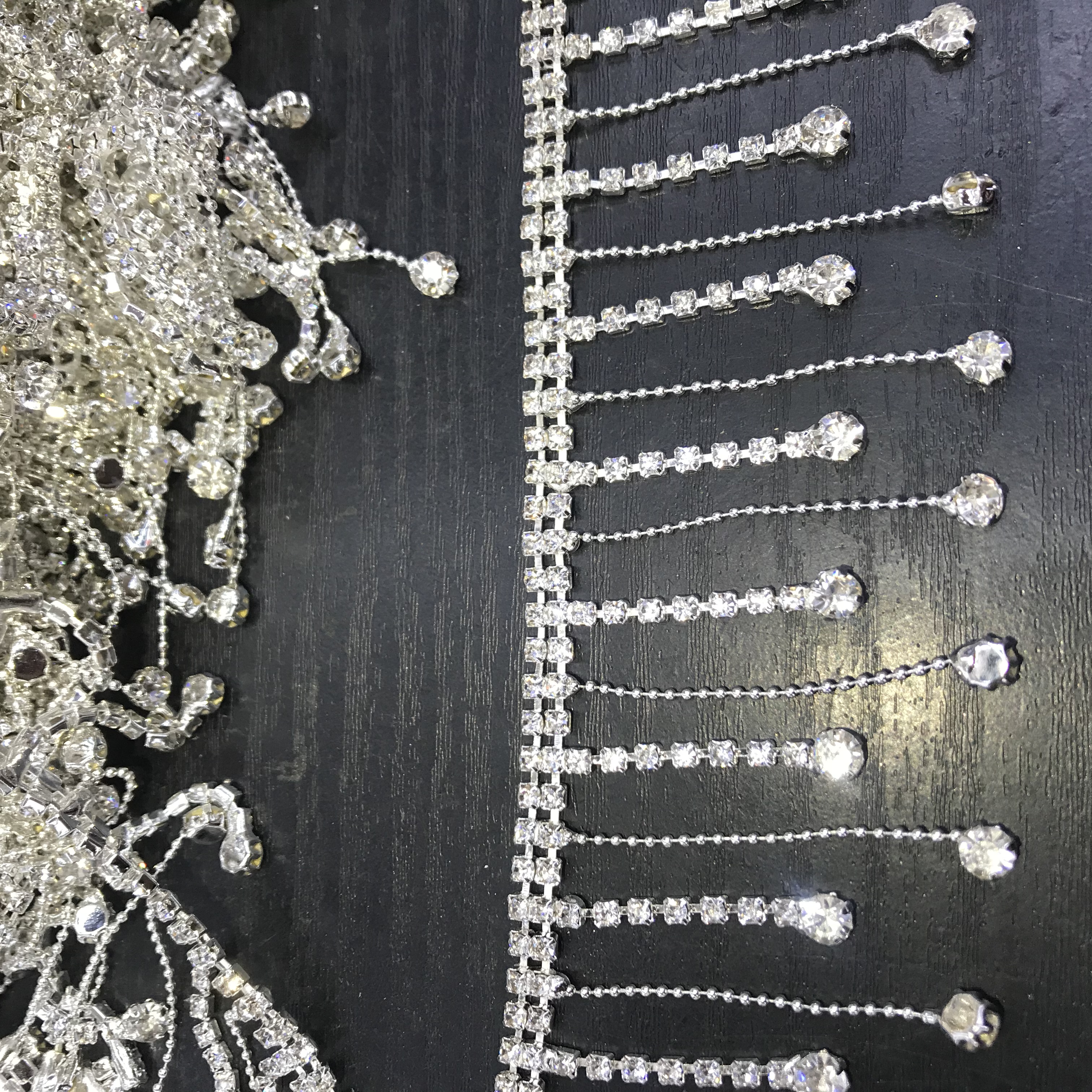 AAA fancy flecos broca cadena strass cadena cosido hombro escote cinturón DIY hecho a mano accesorios ropa accesorios Specification image