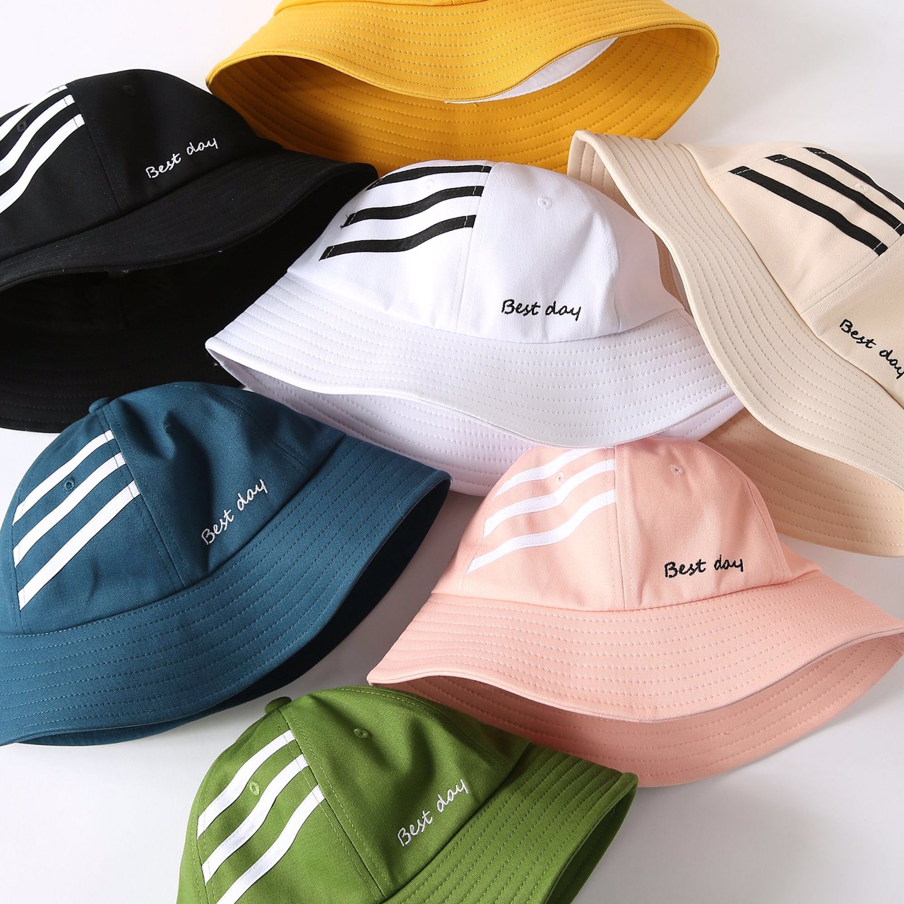 Spring And Summer New Three-Bar Dome Cute Age Reduction Sweet Fisherman Hat