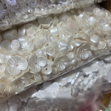 珍珠仿贝壳树脂花 三叶草 大号  树脂饰品配件  2000装