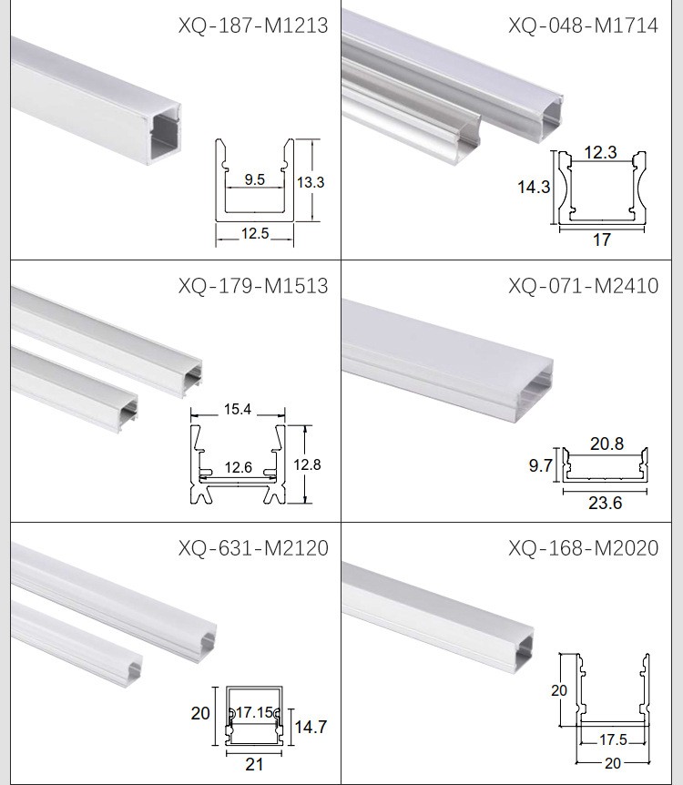 led light trough strip light, embedded aluminum trough light, indoor ceiling corridor shaped linear light, no main light, U-shaped light strip detail image 6
