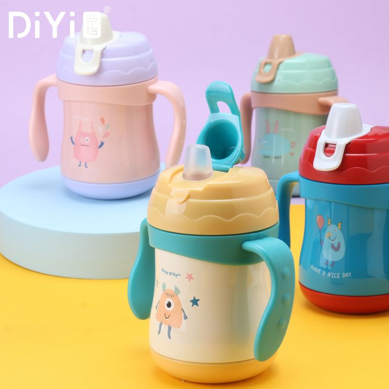 帝怡DIYI怪兽王国可爱学生儿童杯316不锈钢鸭嘴杯吸嘴杯保温杯260ml产品图