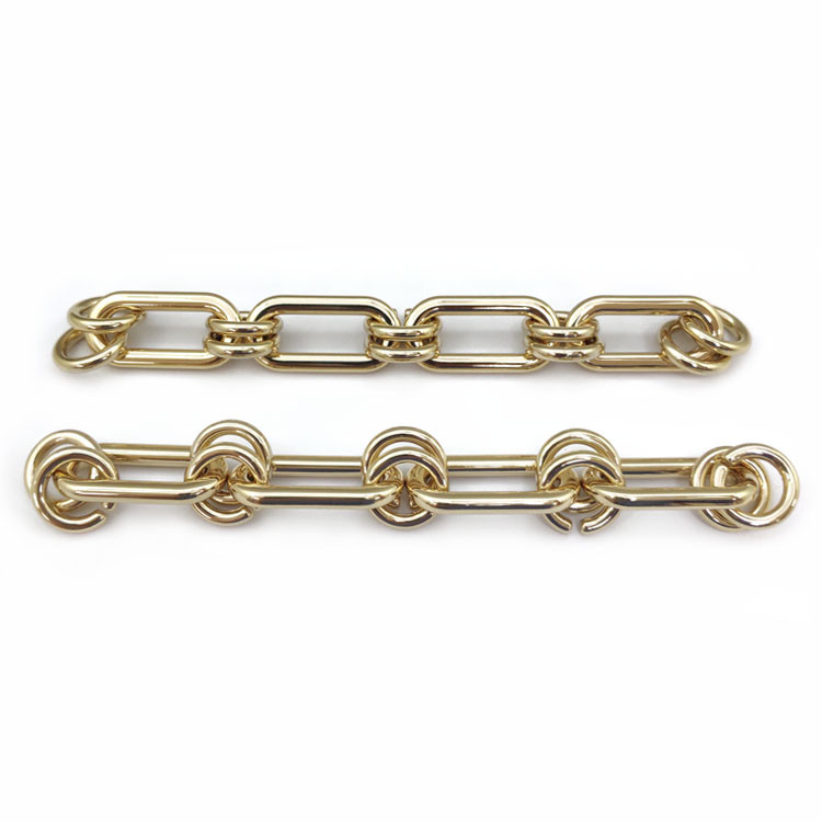 Dongguan Fengxing Hardware Factory Direct Alloy Chain Hanging Plated Double Ring Chain Color Diversity Welcome Customization Specification drawing