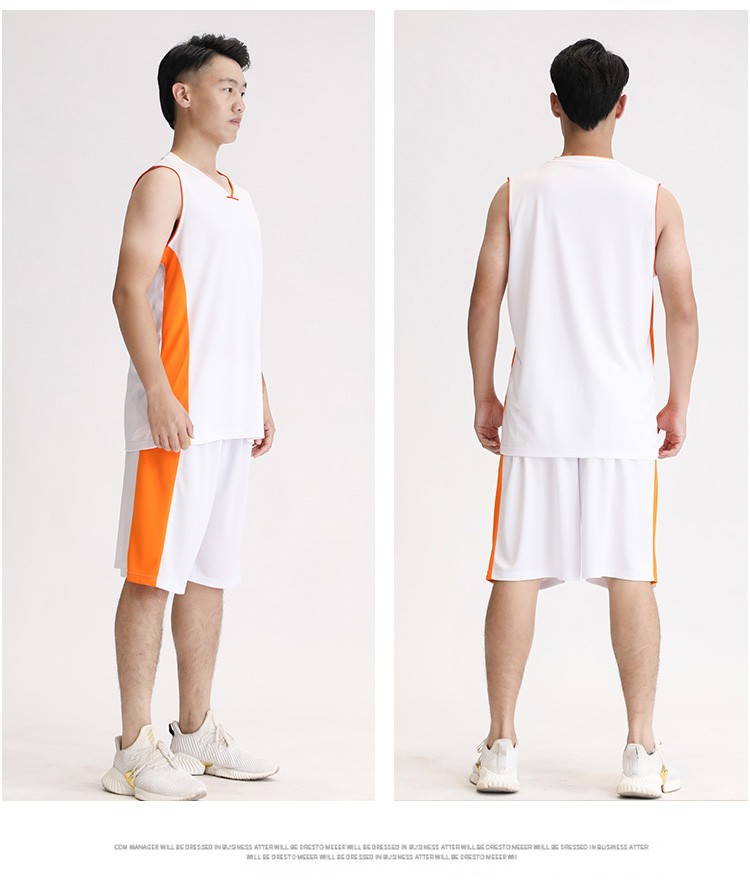 成人篮球服套装九色男比赛训练营运动队服装光板篮球衣可定制批发详情图7