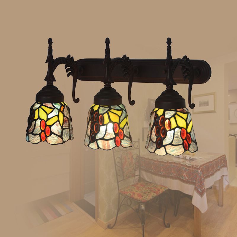 European countryside raisin grape mirror headlamp dining room lamp decorative bathroom wall lamp