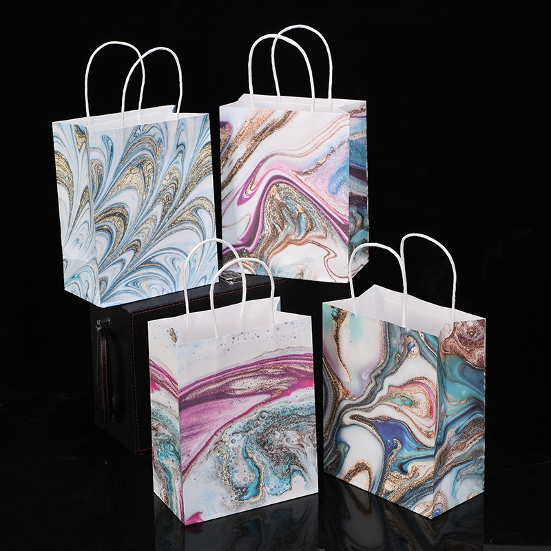 Eco-friendly kraft paper bag shopping bags detail image 4