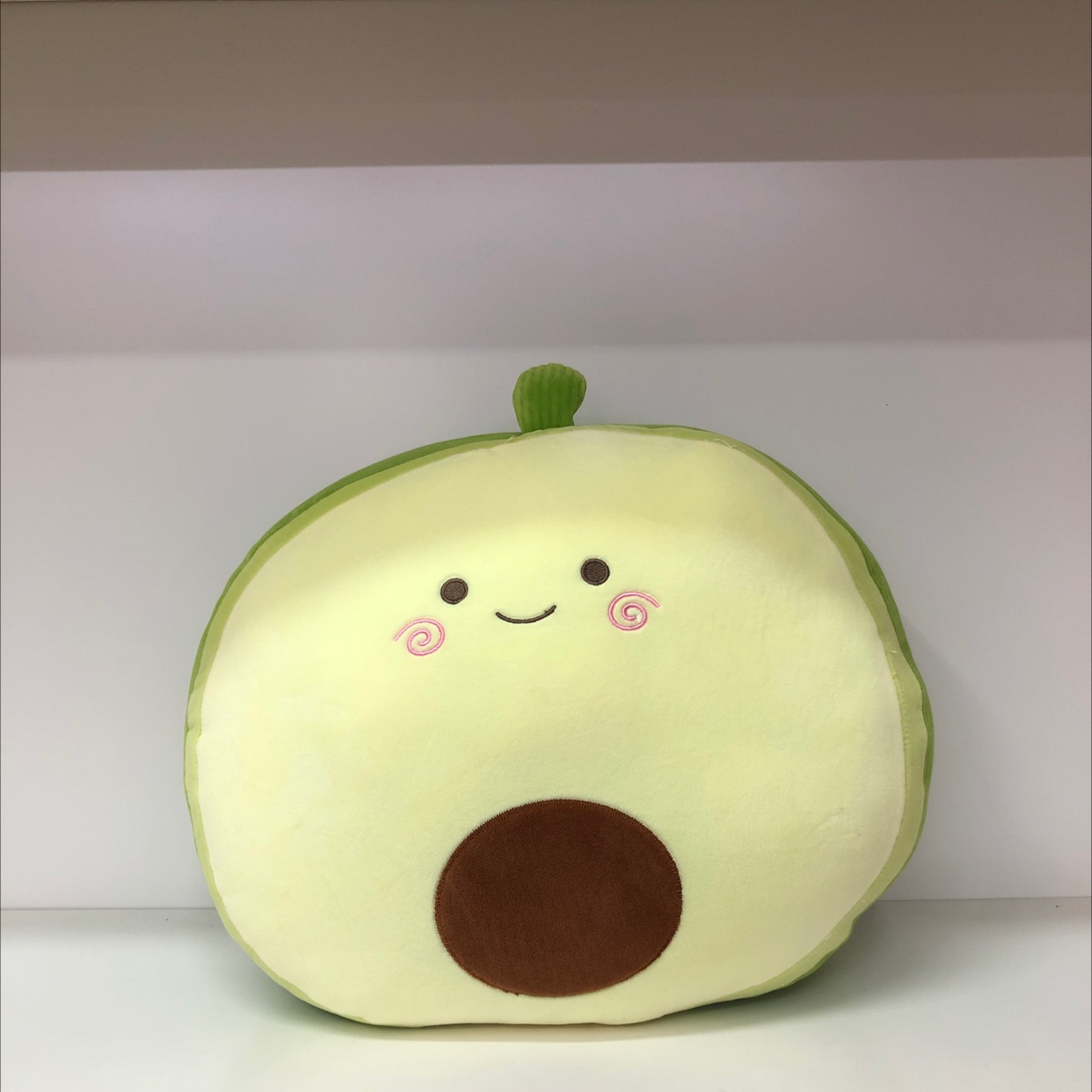 Green avocado throw pillow