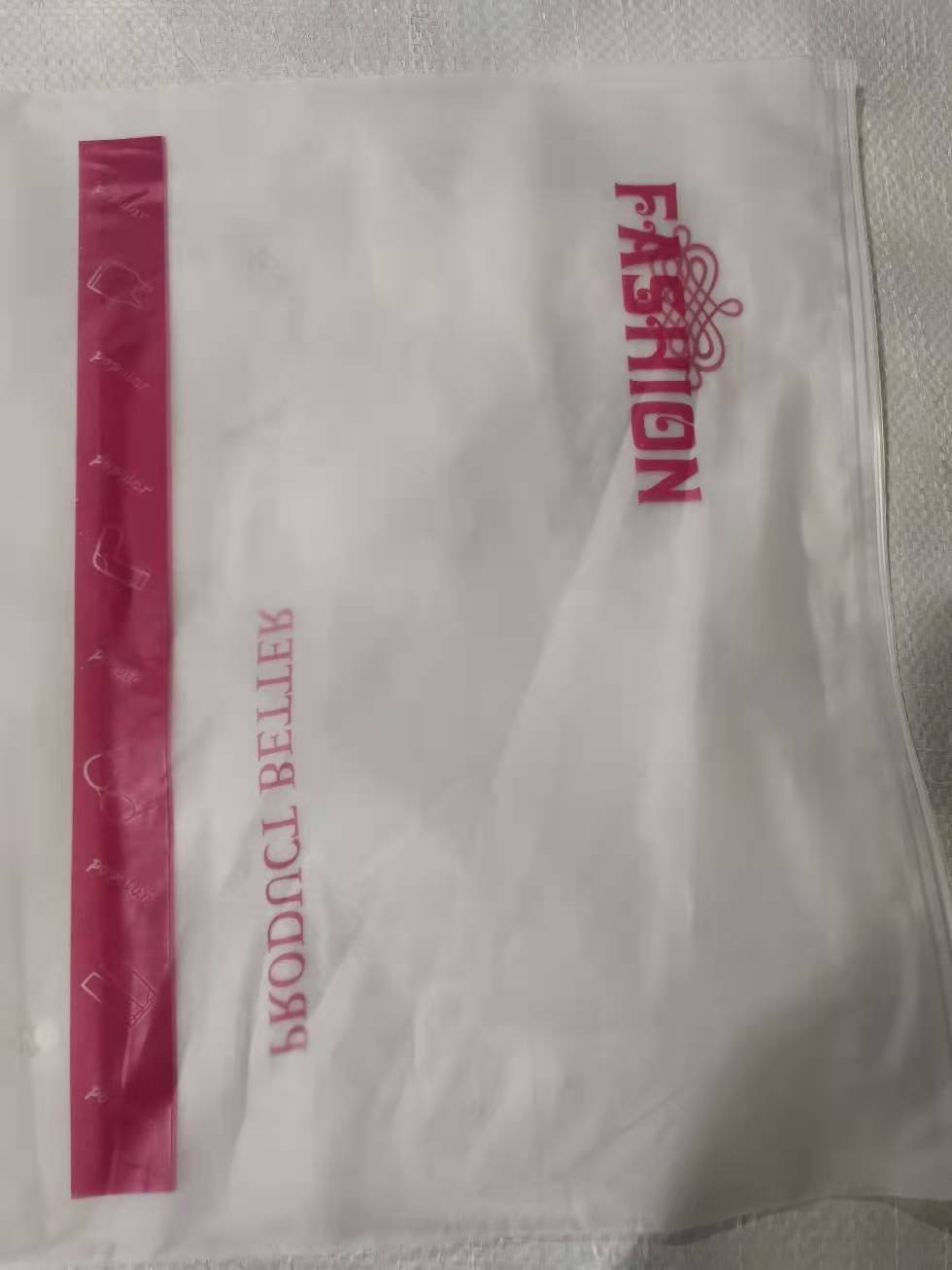 Frosted Red Floral Leggings Bag Thermal Underwear Self-Sealing Bag
