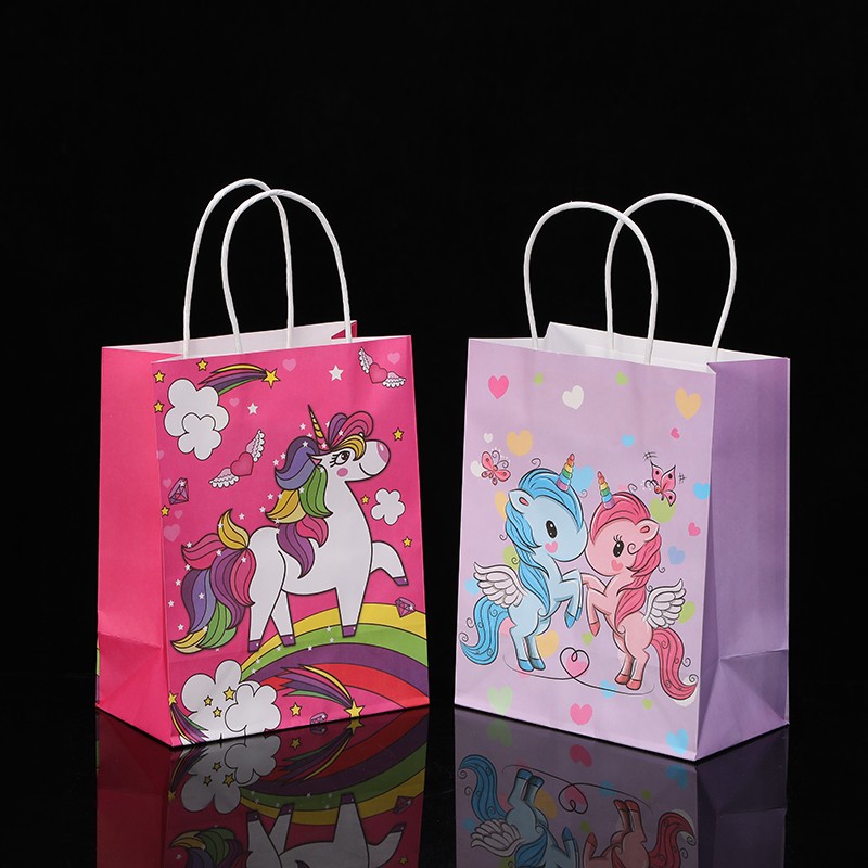 Kraft Paper Bag Reusable Bag Shopping Bag Unicorn Tote Bag Application Scenario