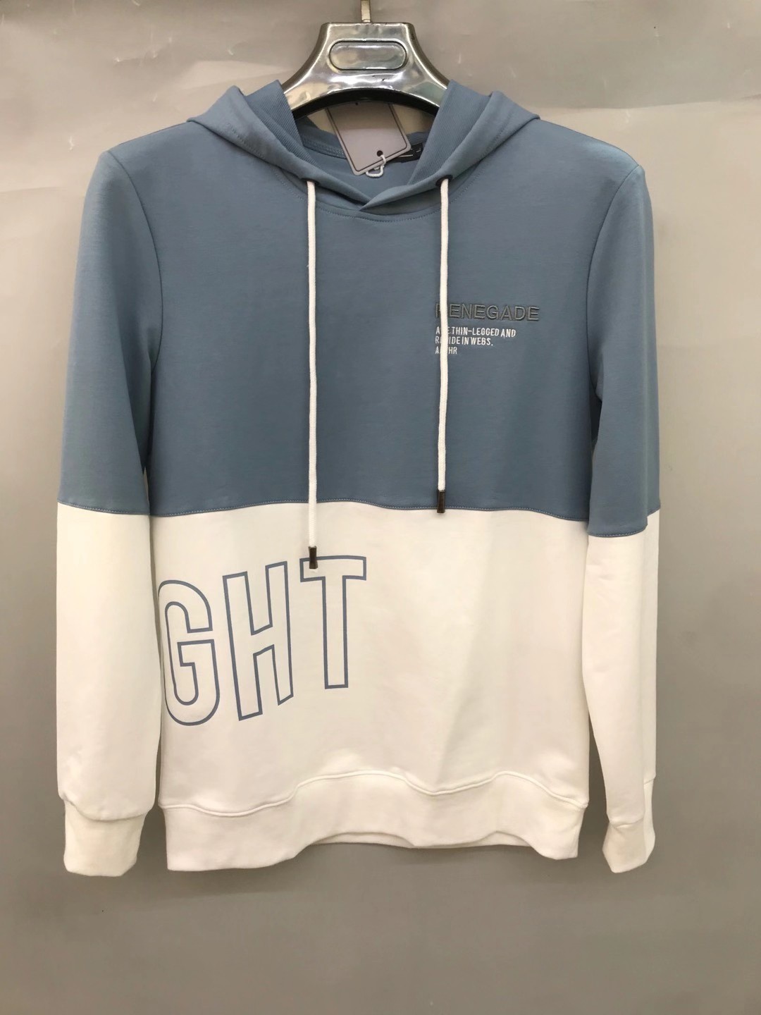 Long-sleeved T-shirt men's autumn Korean-style trendy hoodie men's white base layer, round-neck pullover detail image 5