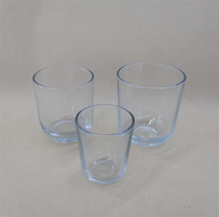 压制机制圆形透明DIY玻璃蜡烛台香薰蜡烛杯罐蜡茶蜡玻璃弧底圆杯详情图5