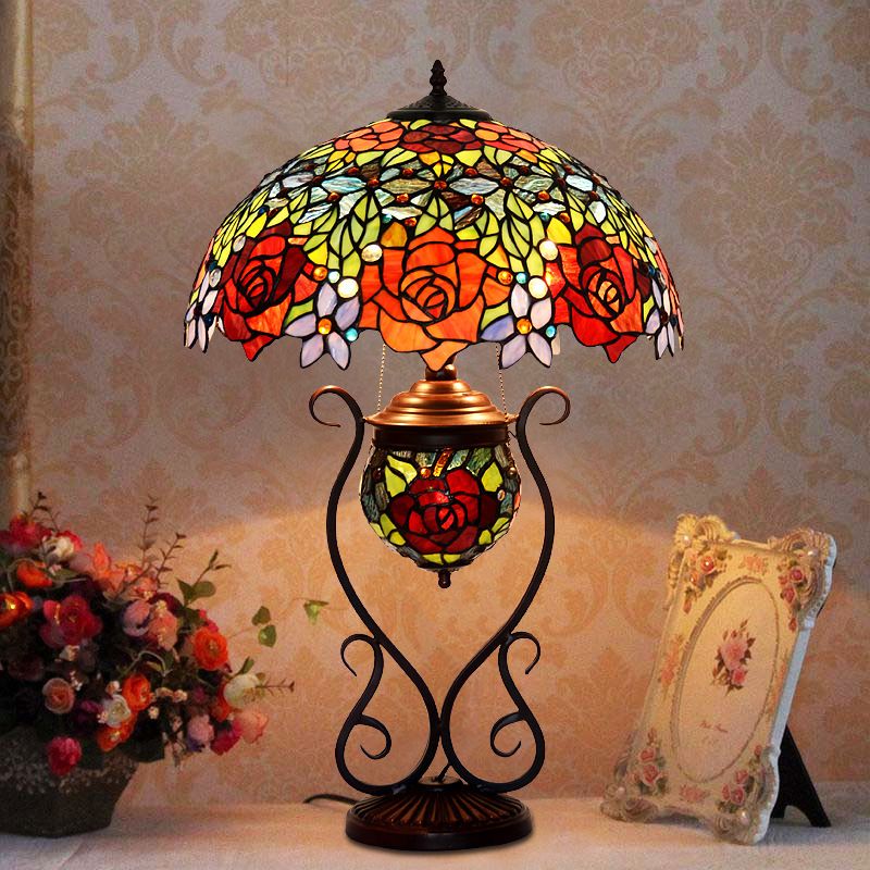 18 inch rose wedding room decorated living room bedroom study table handmade art lamp