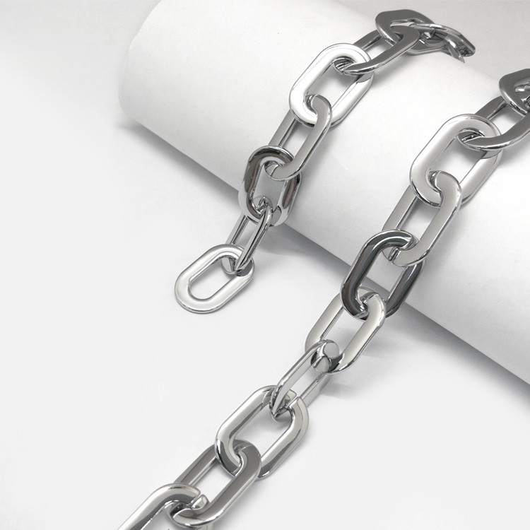 Dongguan Fengxing Hardware Factory Direct A26 Alloy Chain Plating Oval Chain Support Customization Specification drawing