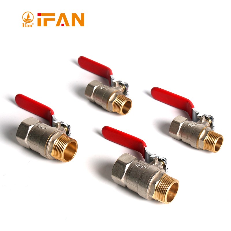 IFAN copper ball valve, single-line internal and external thread ball valve, high-flow copper valve, 4-inch and 6-inch brass ball valve switch detail image 4