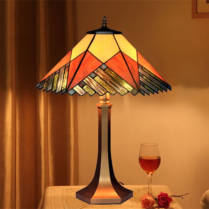 16-inch desk lamp Bedside table lamp made of glass handmade study decorative lamp