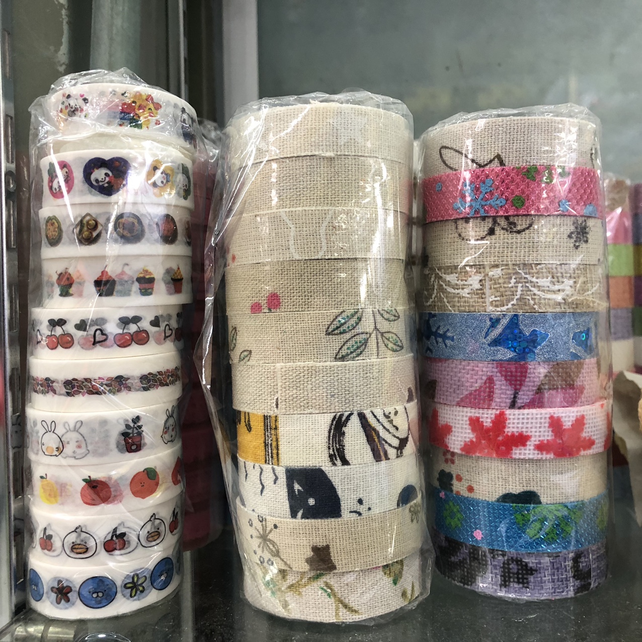 DIY收账花色小卷布艺花边胶带