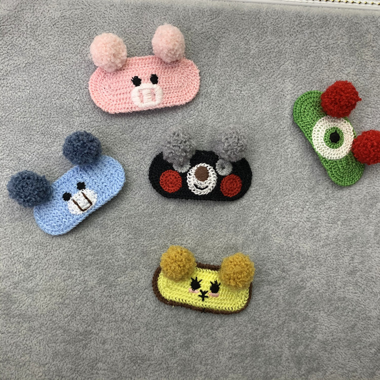 Teddy ball cartoon irregular-shaped hairpin undefined