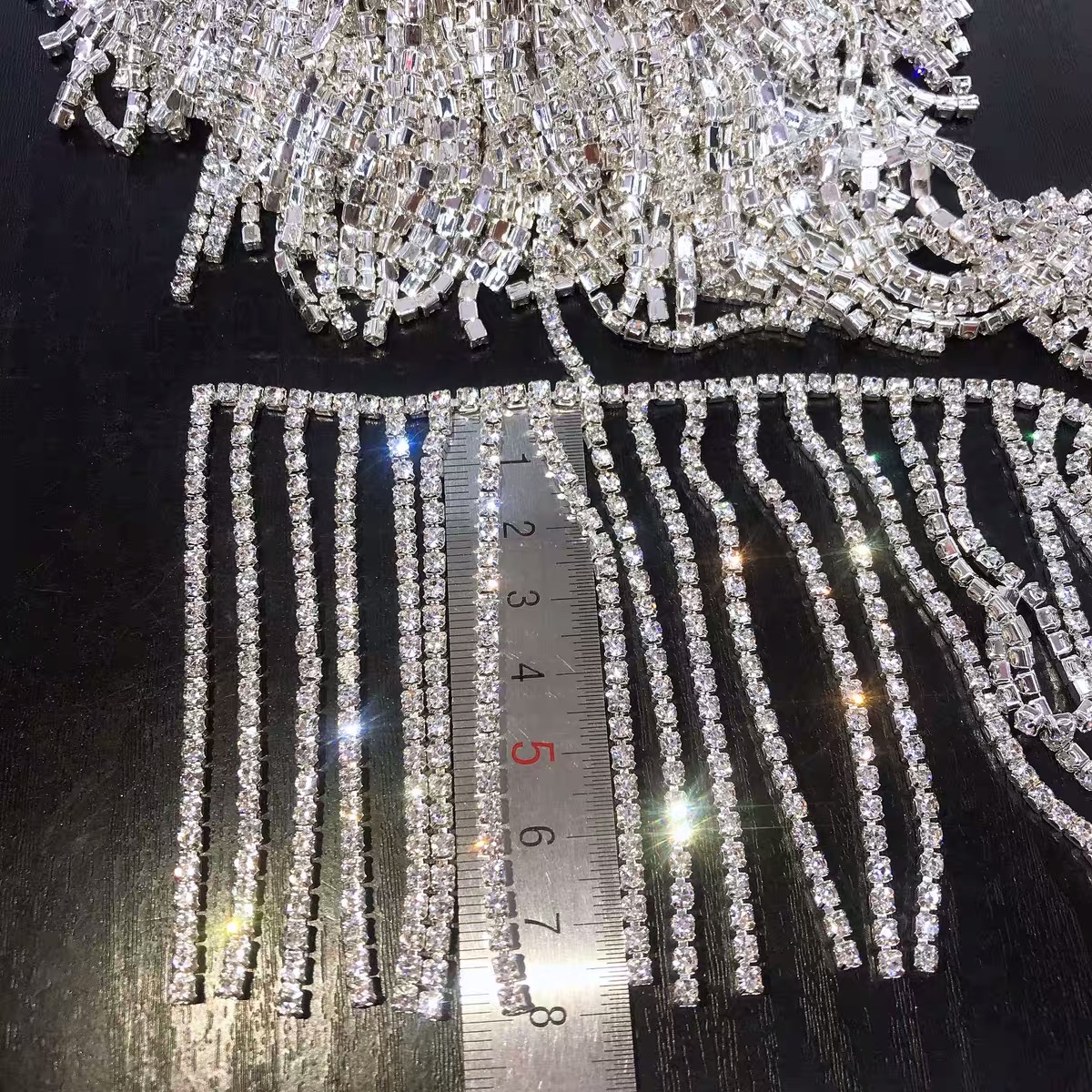 Fancy flecos cadena diamantes strass cadena cosido hombro escote cinturón DIY hecho a mano accesorios ropa accesorios Application Scenario