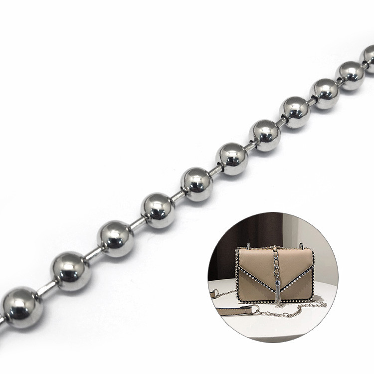 Dongguan Fengxing Hardware Factory Direct Sales 6.0 Bead Chain Hanging Plating/Roller Plating Alloy Chain Support Customization Item Picture