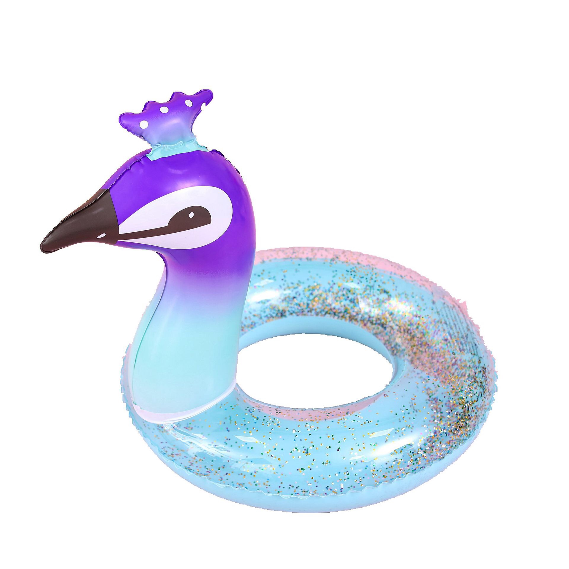 Sequined flamingo unicorn peacock inflatable swimming rings, water inflatable swimming rings, heart-shaped swimming rings are available in stock detail image 5