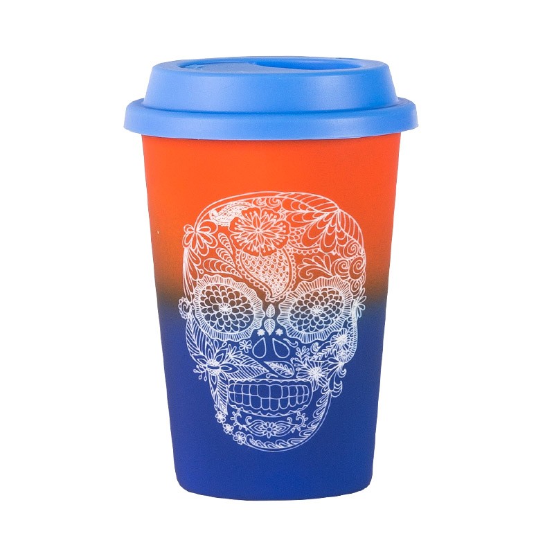 Daily-use ceramic travel cups without handles and with LIDS detail image 3