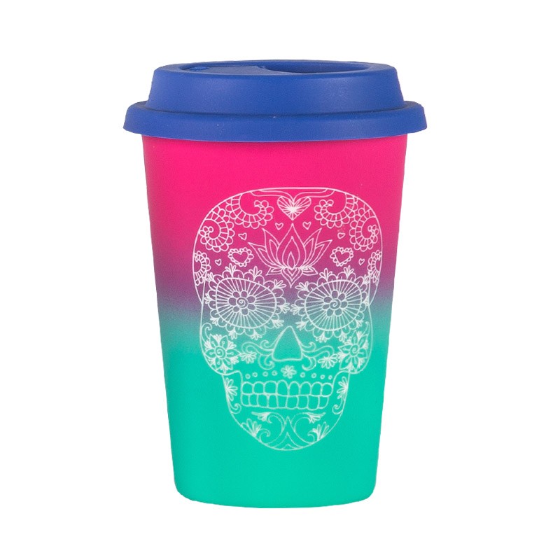 Daily-use ceramic travel cups without handles and with LIDS detail image 2