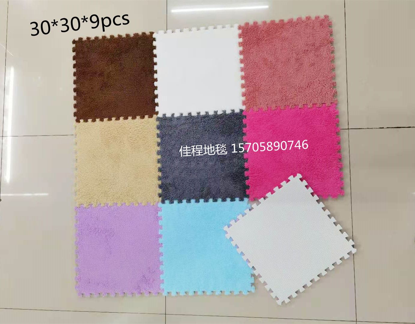 Thin single-color warm floor mat, plush EVA puzzle floor mat, solid-color plush EVA floor mat, EVA children's puzzle mat Application Scenario