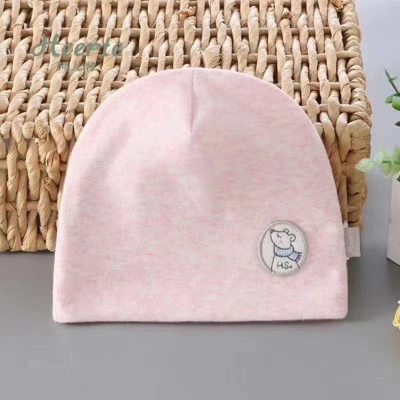 [Good Thing Recommendation: Double Layer Hemp Color Elastic Baby Hat] Combed Color Cotton Fabric
Just Right Stretch, Baby Wear Comfortable Without Tension
Very Warm Effect, Lovely Patch Specification drawing