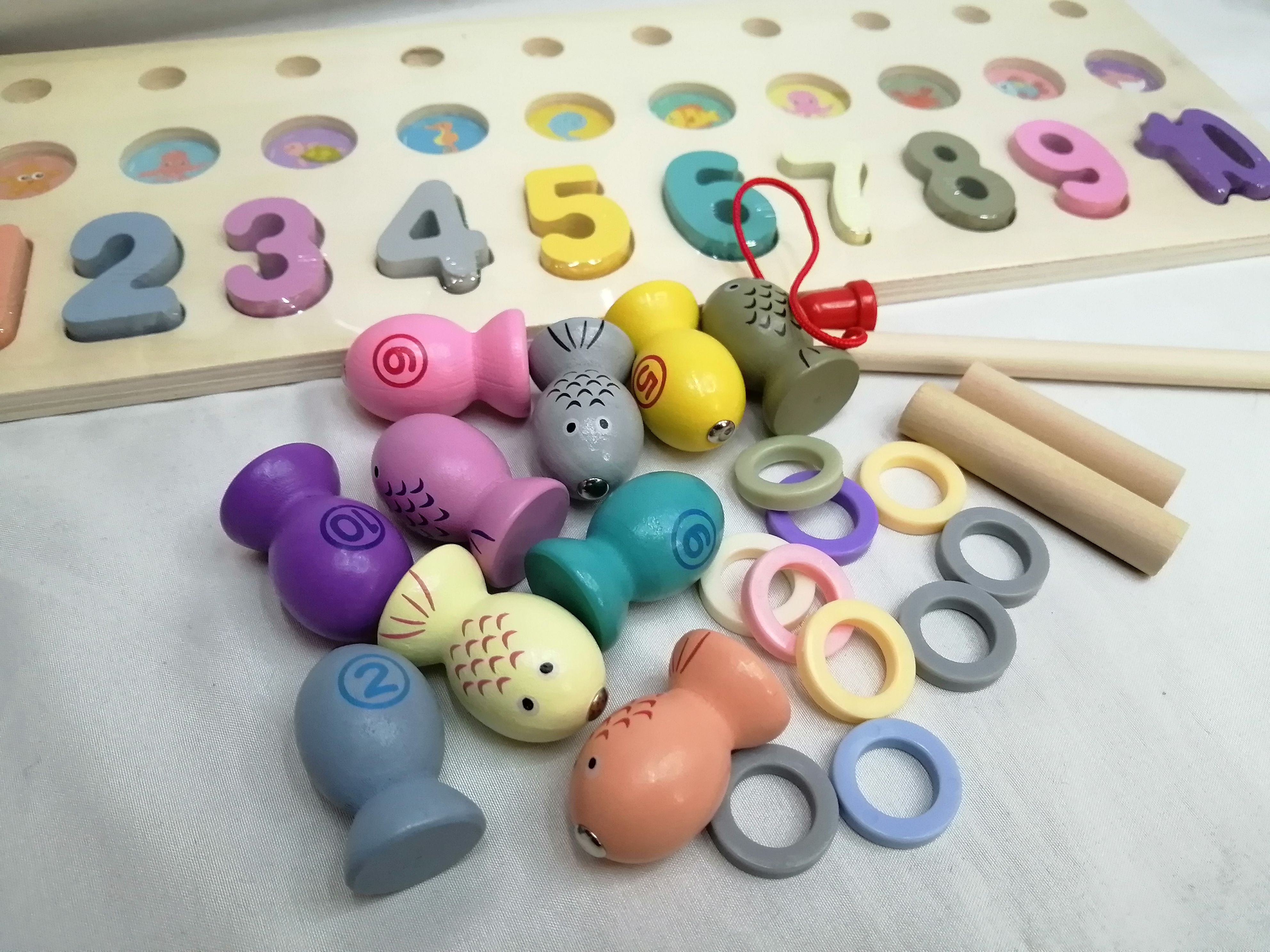 Baby educational toys, digital building blocks, jigsaw puzzles, shapes, fishing matching, cognitive boards, early childhood education for children Specification image
