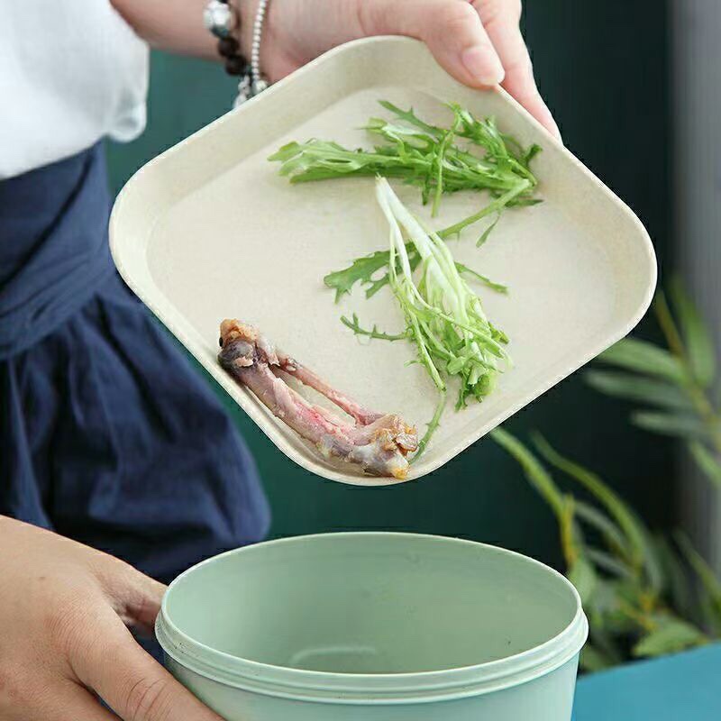 小麦秸秆餐具，家用塑料小盘详情图7