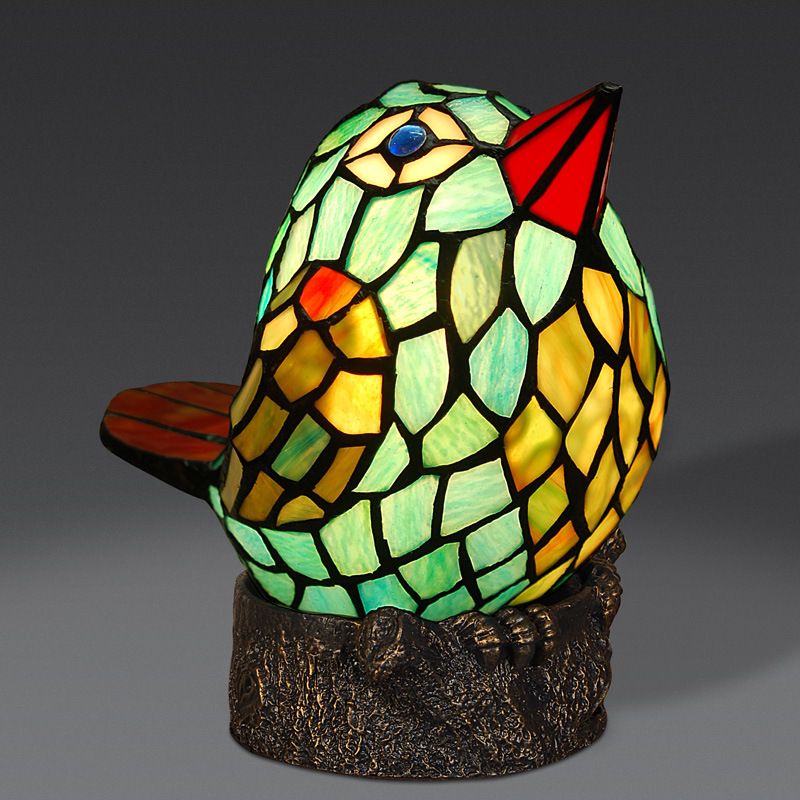 Night lamp, European decorative lamp, bedside lamp, Angry Bird, colored glass lamp