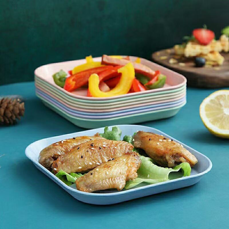 小麦秸秆餐具，家用塑料小盘