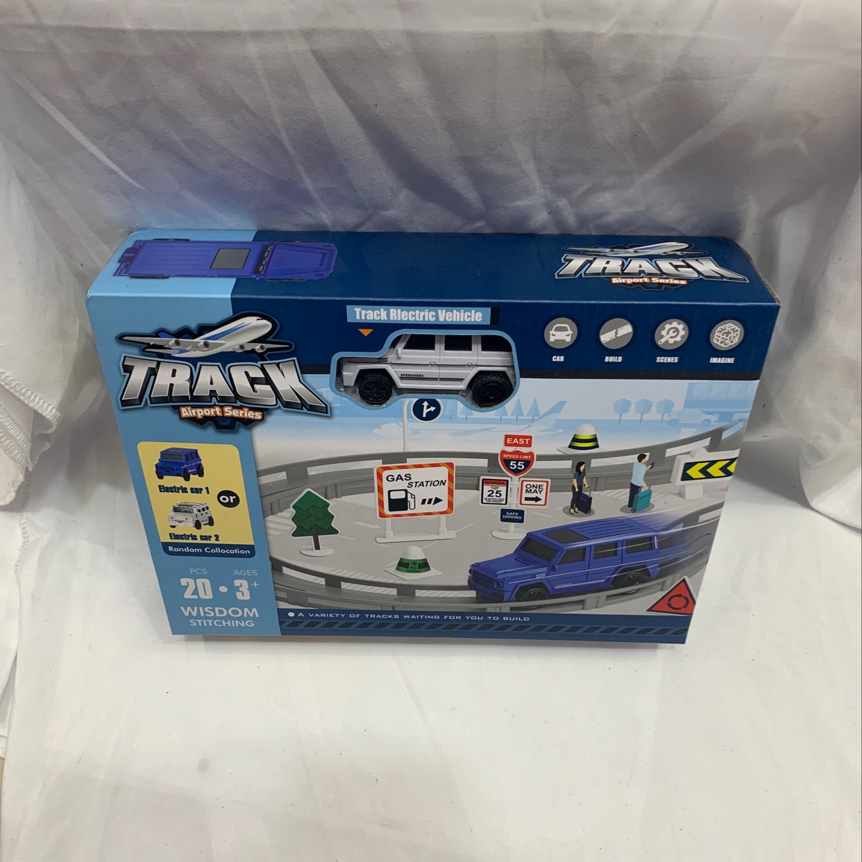 Two SUV models of toy track cars are randomly matched