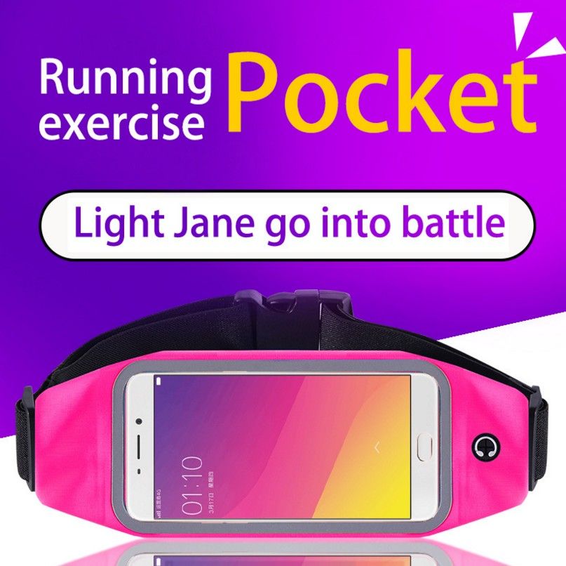 户外运动腰包苹果安卓触屏手机腰包多功能骑行跑步登山包反光细节图