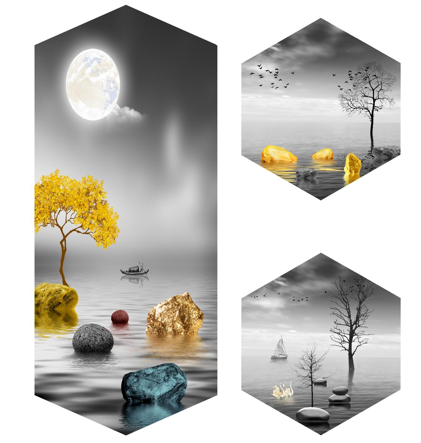 New Board Picture Frame Abstract Hanging Picture