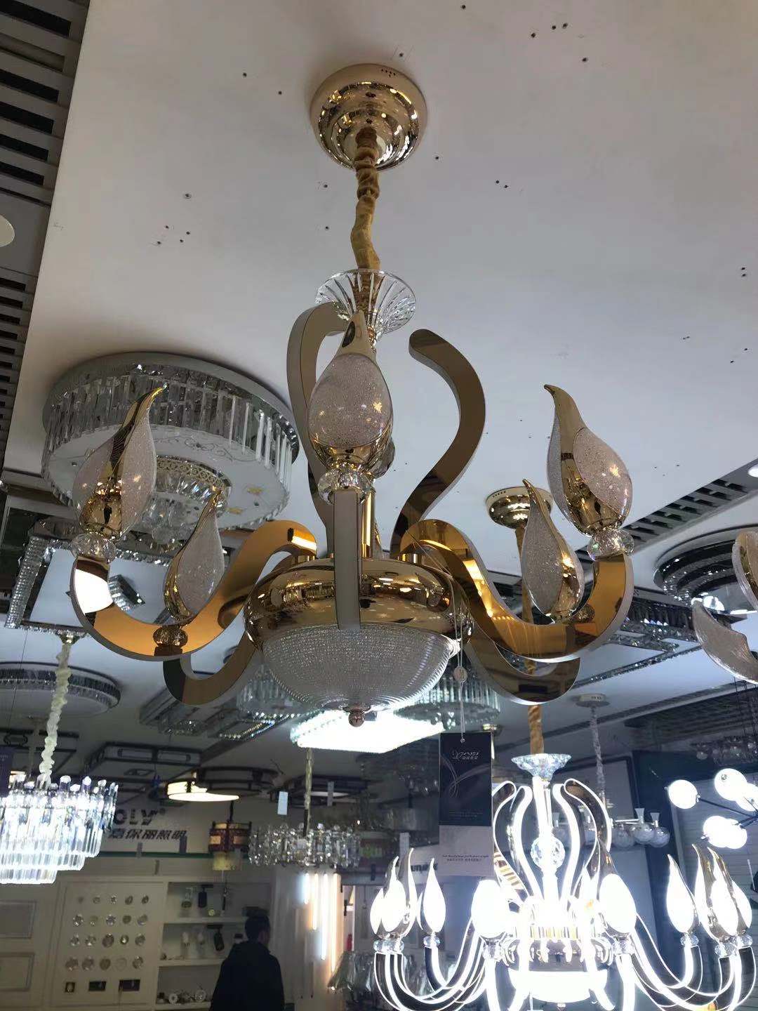 New Chinese-style chandelier, copper large lamp, living room lamp, modern dining room ceiling lamp, modern and simple household chandelier, bedroom