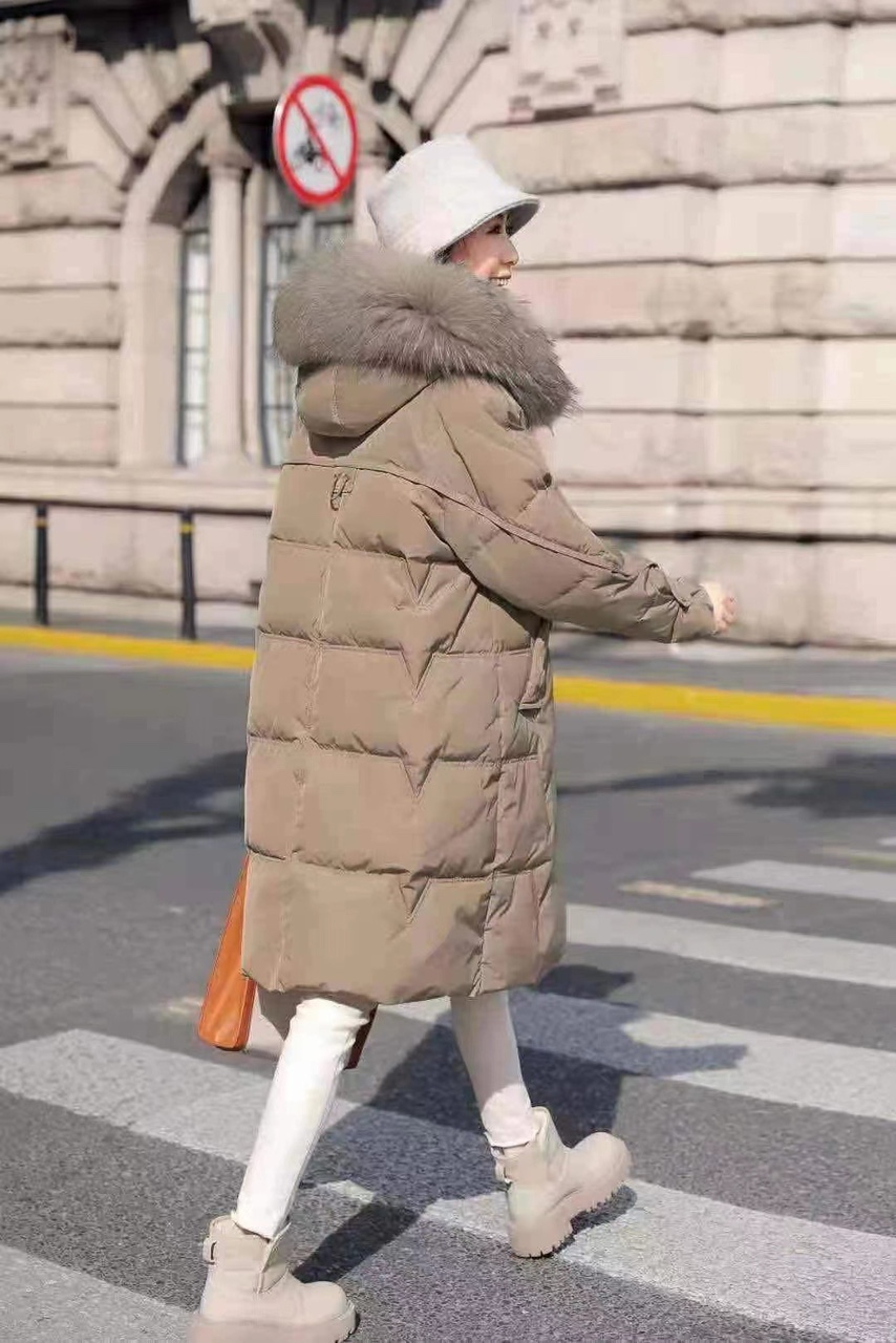 长羽绒毛领真毛羽绒