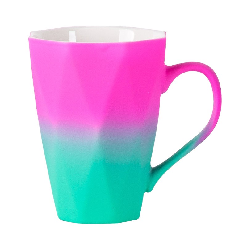 Daily-use ceramic mugs, embossed cups, colored glazed cups, coffee cups detail image 2