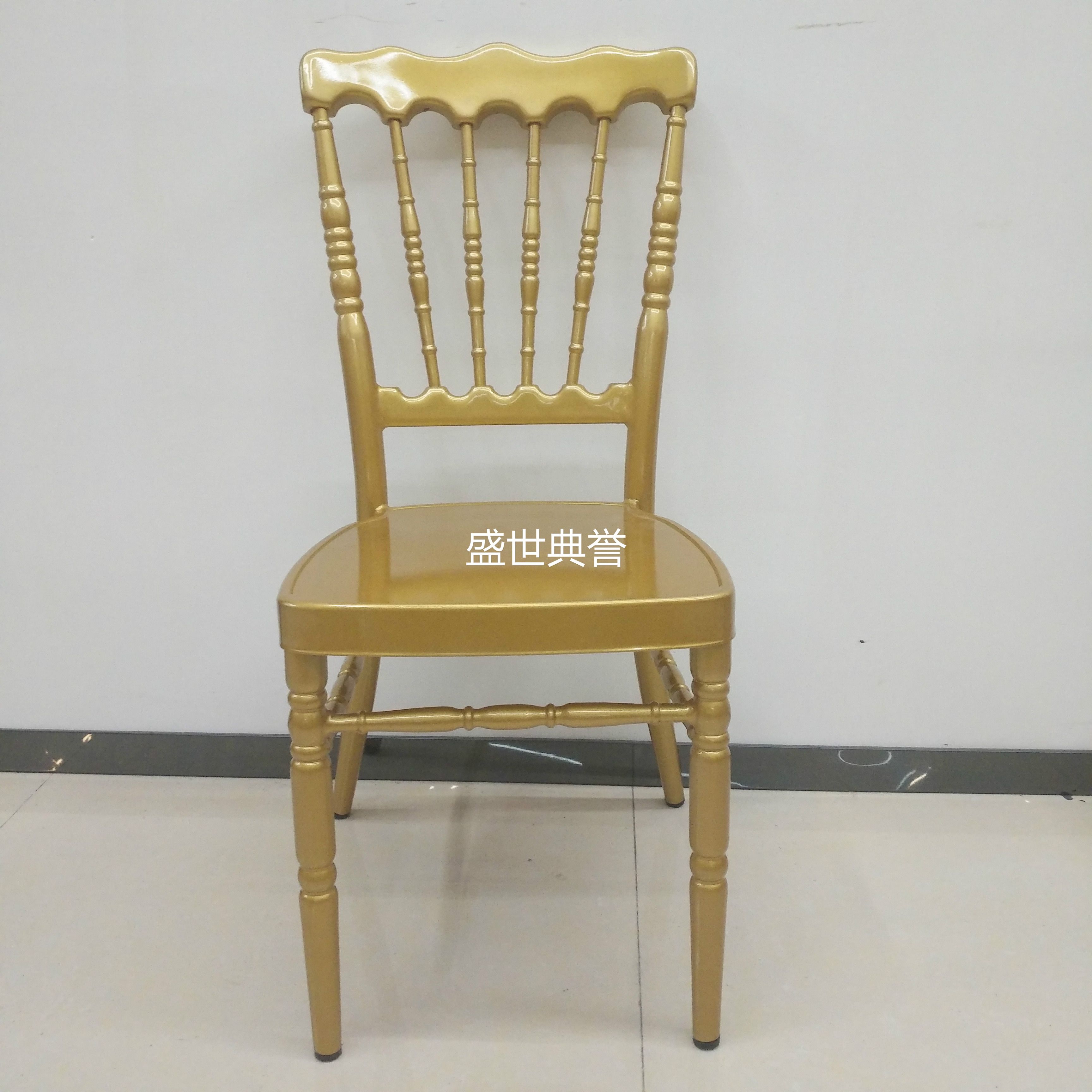 杭州外贸酒店宴会厅竹节椅欧式婚礼铝合金餐椅户外婚礼金属皇冠椅