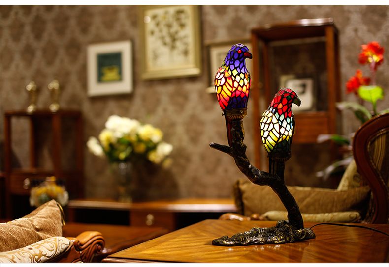 Small night lamp Home decoration Parrot table lamp study lamp bedroom lamp new fancy lamp