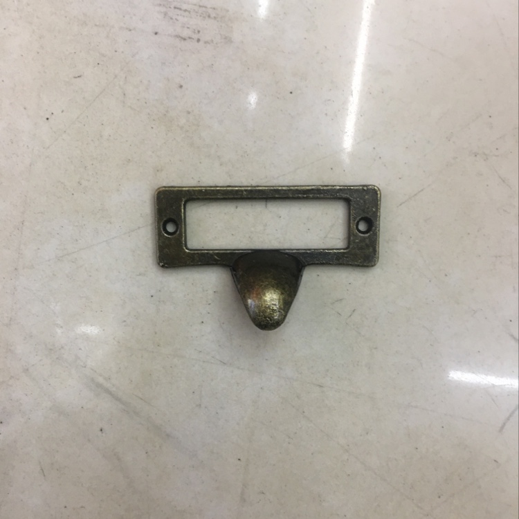 Antique label handle