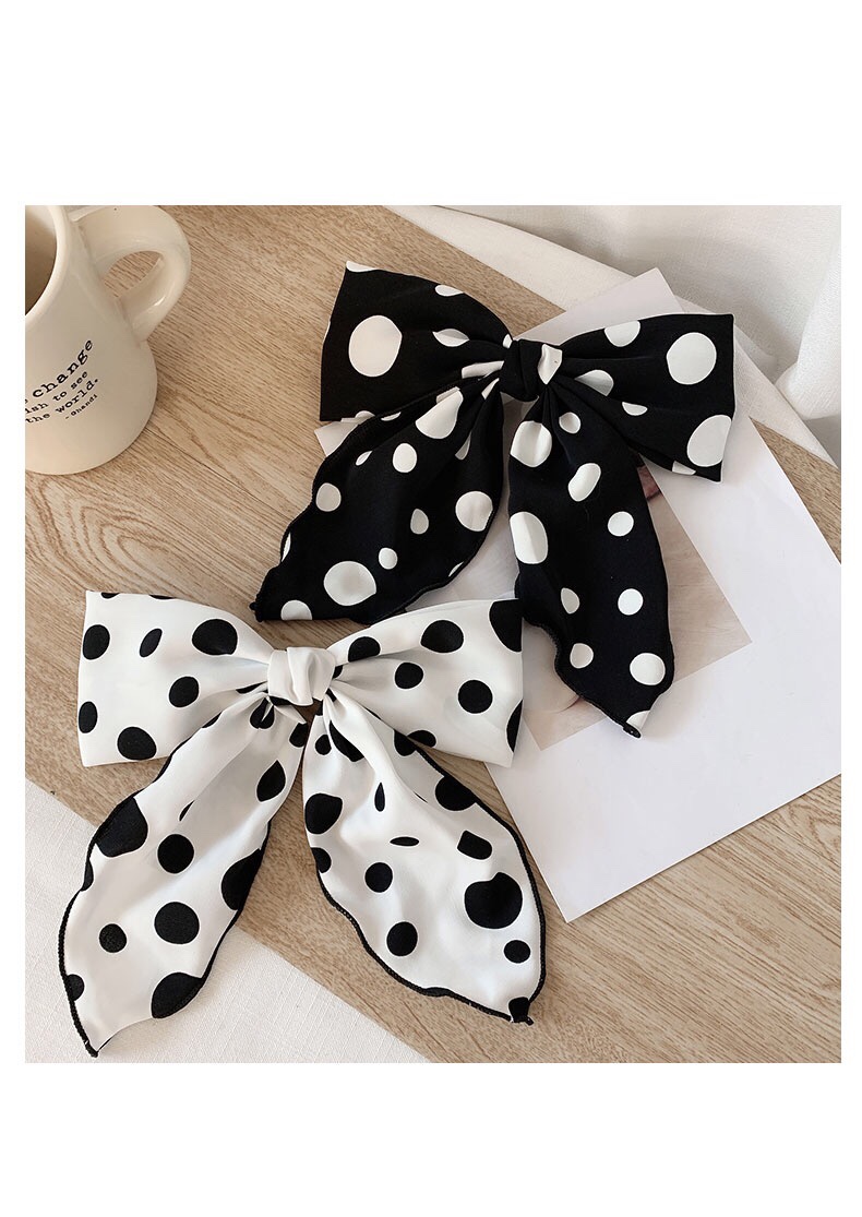 Korean irregular polka dot ponytail clips, best-selling Korean headwear, women's Korean hair bands, bow headwear, hair accessories, hair bands