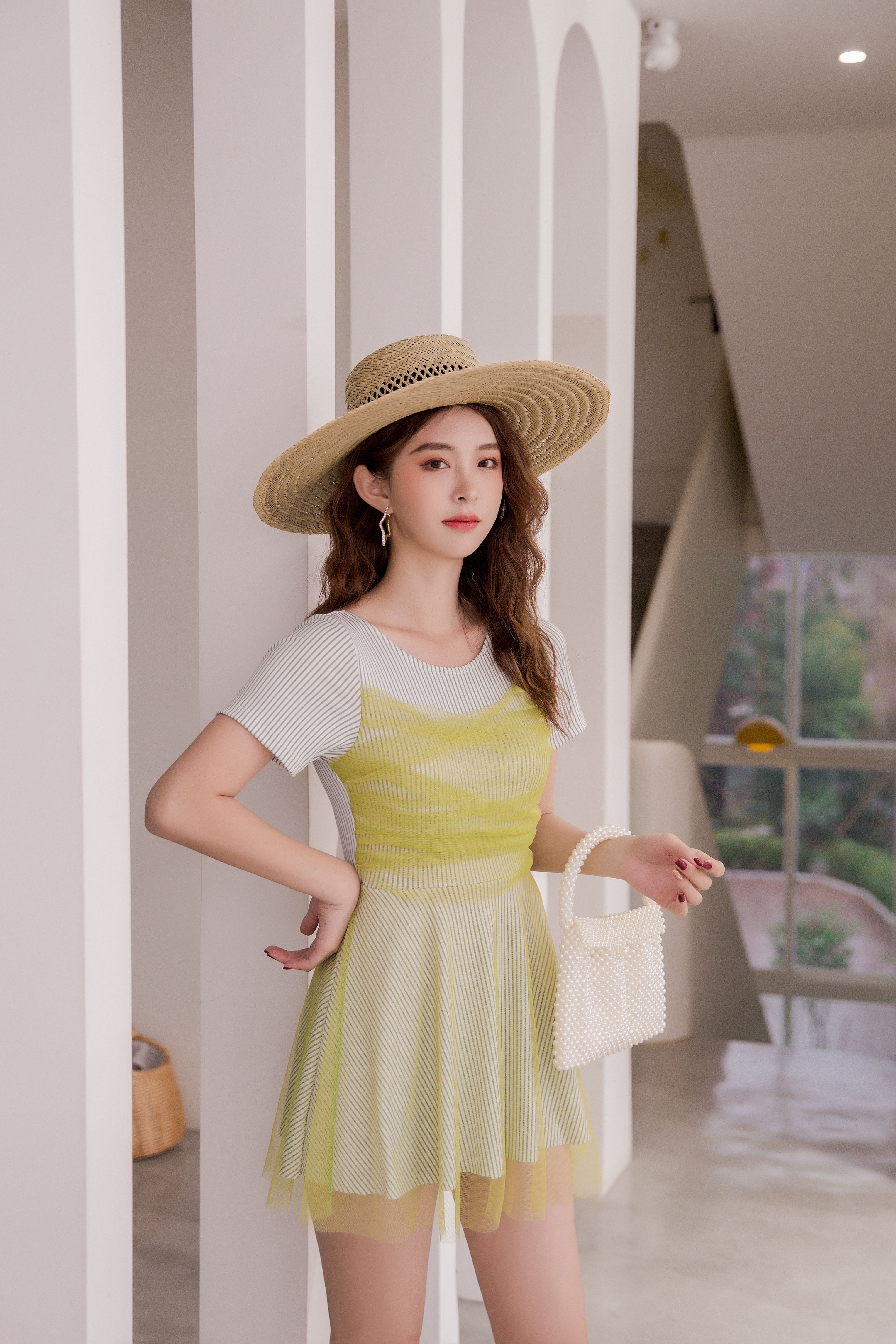 New Milk Silk Swimsuit Wholesale One-Piece Skirt Thin Skirt Conservative Gauze Skirt