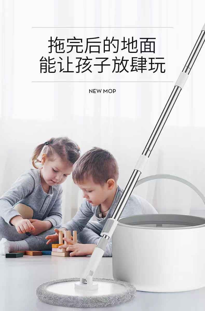 免手洗旋转拖把桶平板家用瓷砖地一拖净懒人拖把拖地神器拖布干湿两用家用拖把详情图5